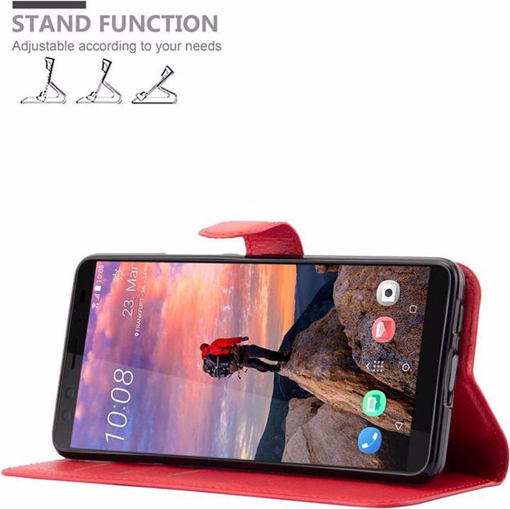 Actual product image Cadorabo Book with stand function cover (HTC U12+)
