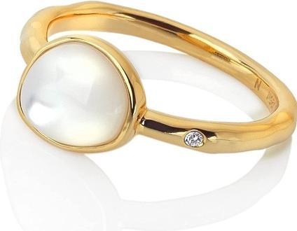 Produktbild Hot Diamonds Gold plated ring with diamond and mother-of-pearl Jac Jossa Soul DR231 - Circuit: 51 (51)