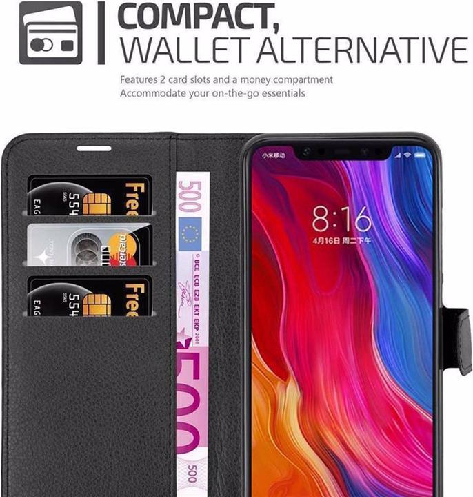 Actual product image Cadorabo Book with stand function cover (Mi 8)