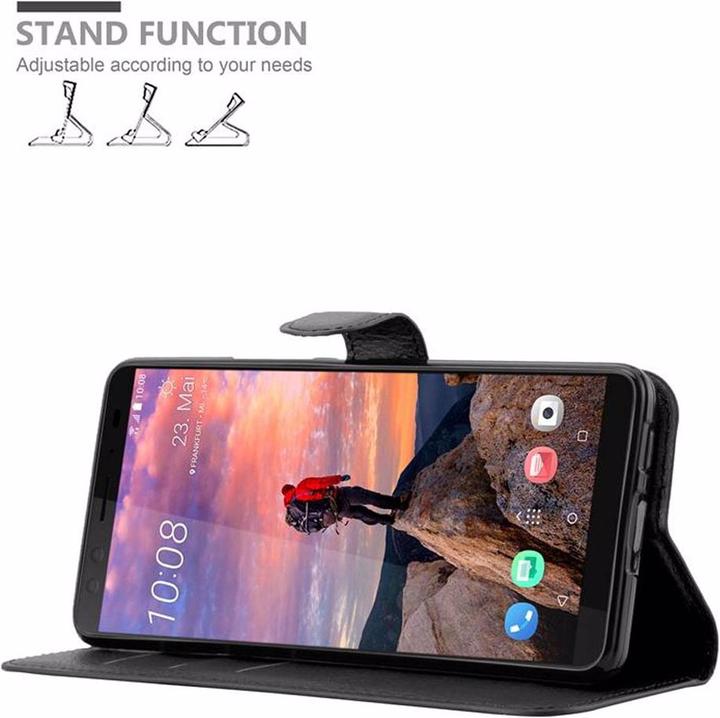 Actual product image Cadorabo Book with stand function cover (HTC U12+)