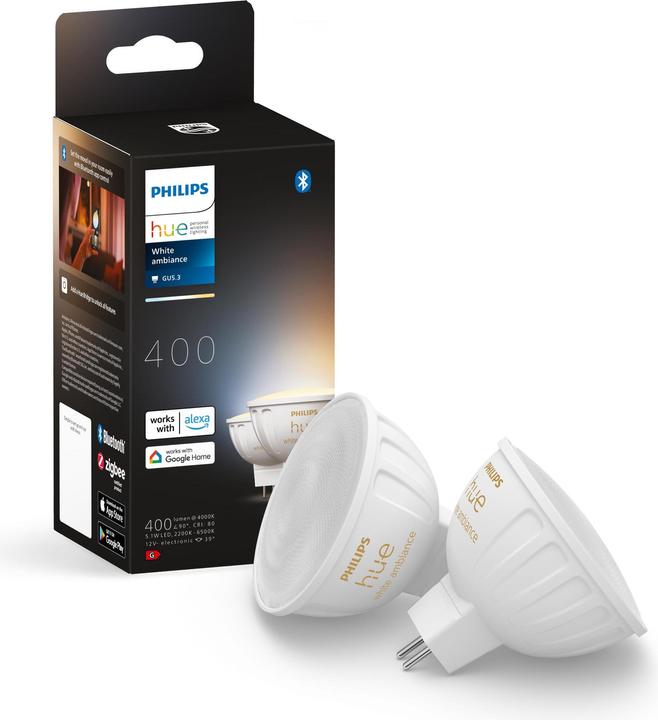 Actual product image Philips Hue White Ambiance (GU5.3, 5.10 W, 400 lm, 2 x, G)