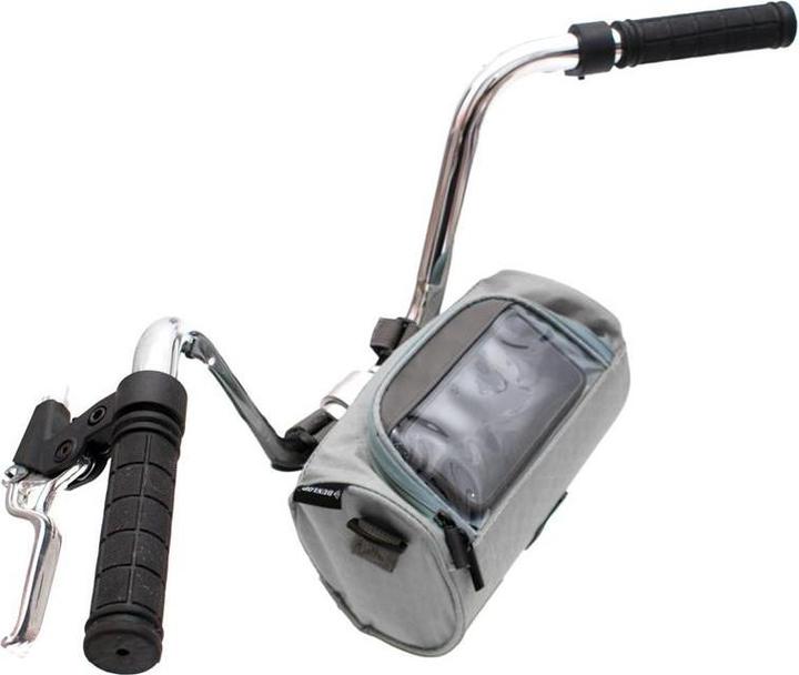 Immagine prodotto Dunlop - Fahrradlenkertasche/Gepäcktasche mit Smartphonetasche (grau) (1.20 l, Borsa manubrio)