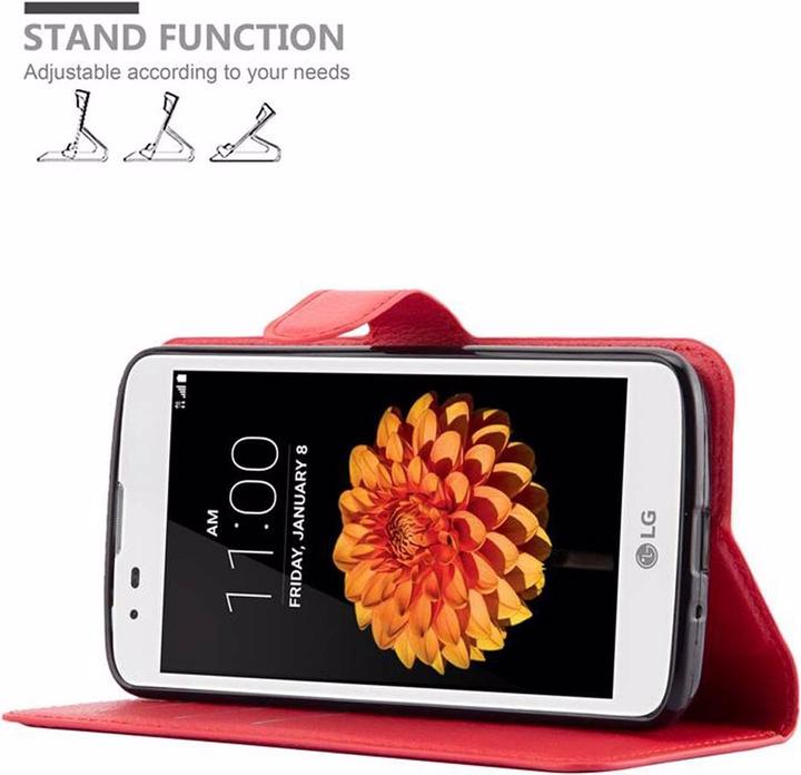 Produktbild Cadorabo Book mit Standfunktion Cover (LG K7)