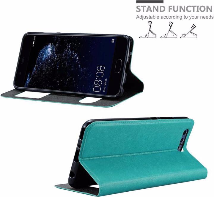 Actual product image Cadorabo Book with View double window cover (Huawei P10 Plus)