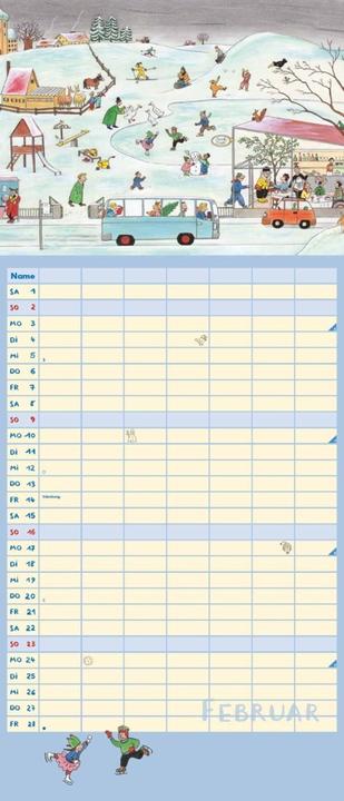 Produktbild Wimmlingen 2025 – Mega-Familienkalender mit 7 Spalten – Mit 2 Stundenplänen und Ferientabelle – (30 x 70 cm, Harter Einband, Deutsch)