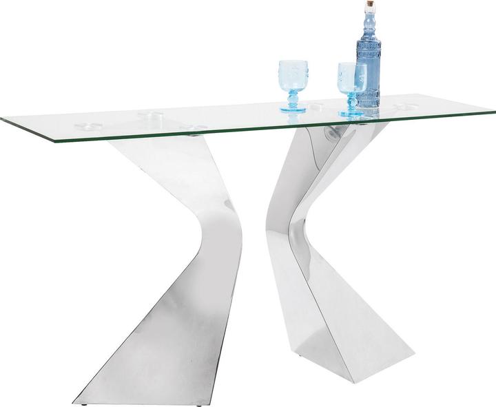 Actual product image Kare Design Console Table Gloria Chrome (140 x 45 x 140 cm)