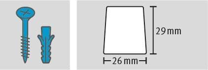 Actual product image Fix-o-moll Türstopper mit Schraube und Dübel Ø 26 mm 2 x (2 Piece)