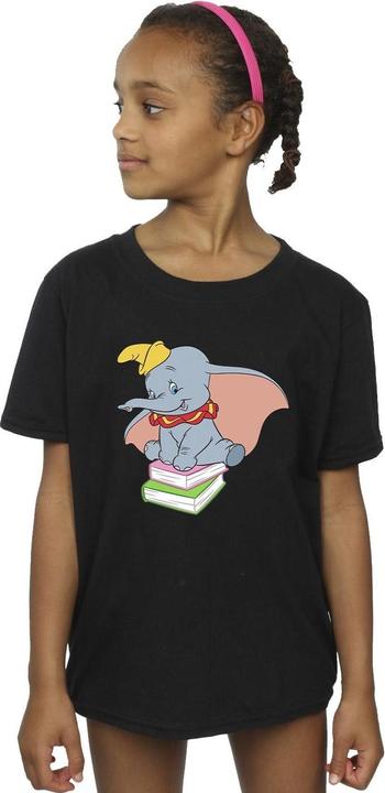 Immagine prodotto Disney Dumbo Sitting On Books Maglietta Ragazze (152, 158)