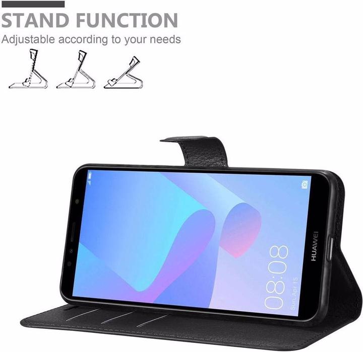 Actual product image Cadorabo Book with stand function cover (Huawei Y6 Prime (2018))