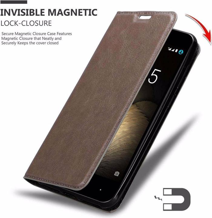 Immagine prodotto Cadorabo Copertina magnetica invisibile del libro (BQ Aquaris U Plus)