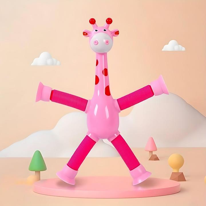 Produktbild Milkii Spielzeug Giraffe mit Teleskop-Armen und -Beinen, Pink