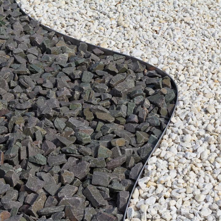 Actual product image Dema Metall Rasenkante Mähkante Beeteinfassung Beetumrandung 118x13 cm Aluzink (118 cm)
