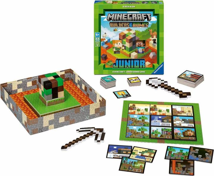 Image du produit Ravensburger 24615 Minecraft Builders & Biomes Junior - Jeu coopératif pour enfants à partir de 5 ans pour (Multilingue)