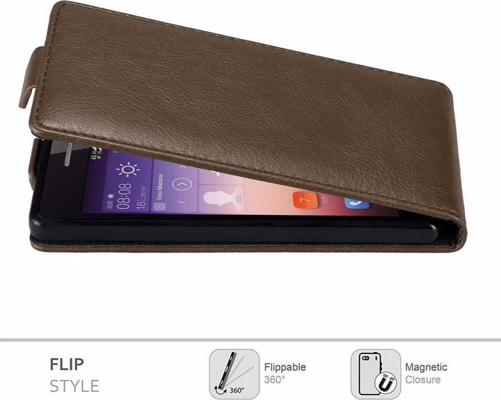 Immagine prodotto Cadorabo Flip come copertura invisibile (Huawei Ascend P7)