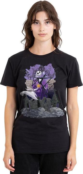 Actual product image The Nightmare Before Christmas Unisex Adult Jack Skellington Grave T-Shirt (S)