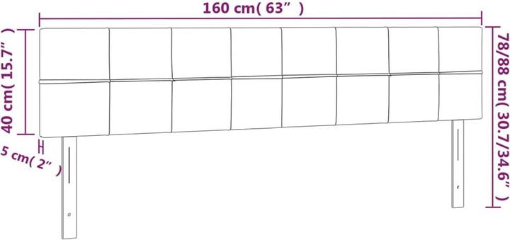 Actual product image VidaXL Gianna (160 x 5 x 88 cm)