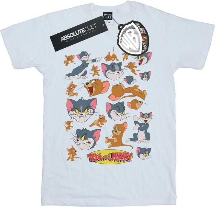 Actual product image Tom & Jerry Girls Many Faces Cotton T-Shirt (140, 146)