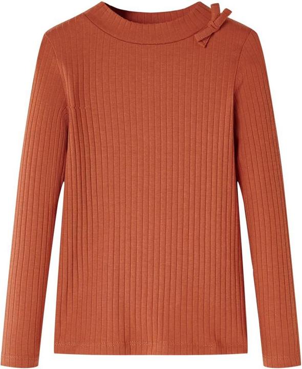 VidaXL Kinder-Langarmshirt Cognac 128,Material: 95 % Baumwolle. 5 (128)