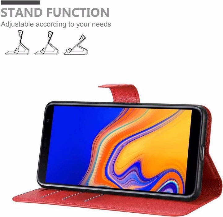 Actual product image Cadorabo Book with stand function cover (Samsung Galaxy J4+)