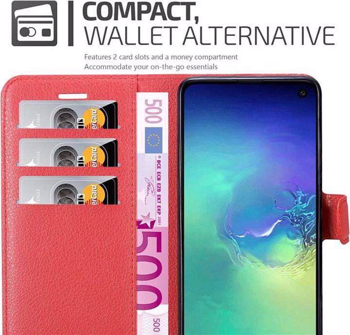 Actual product image Cadorabo Book with stand function cover (Samsung Galaxy S10e)
