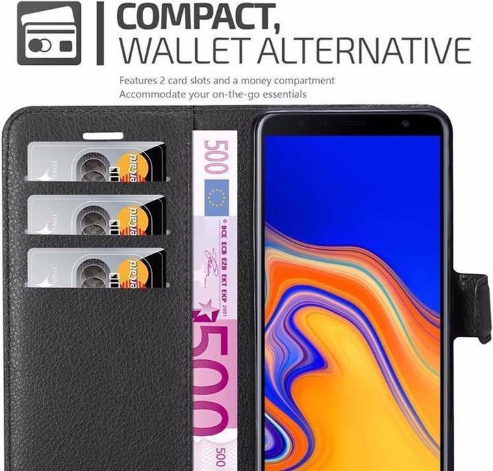 Actual product image Cadorabo Book with stand function cover (Samsung Galaxy J4+)