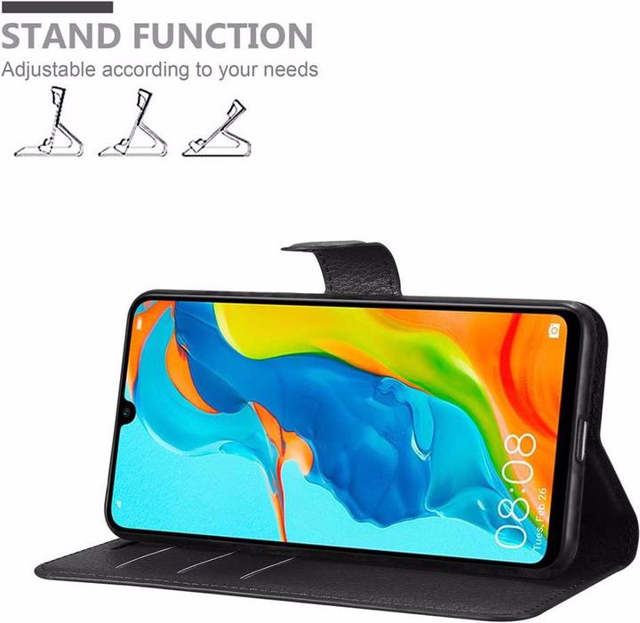Actual product image Cadorabo Book with stand function cover (Huawei P30 Lite)