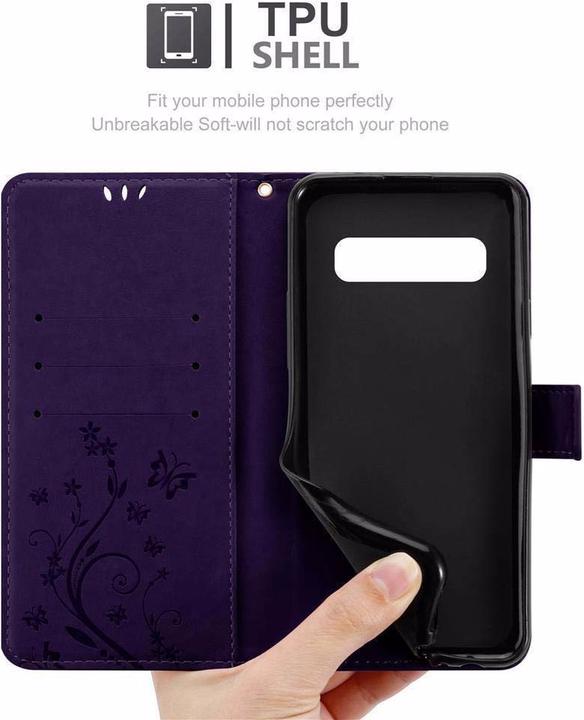 Productafbeelding Cadorabo Bloemen Boekomslag (Samsung Galaxy S10+)