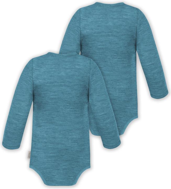 Produktbild Normani 2er Pack Doppelpack Baby-Body Merino Wickelbody Bodysuit Langarm - 9343 (86)