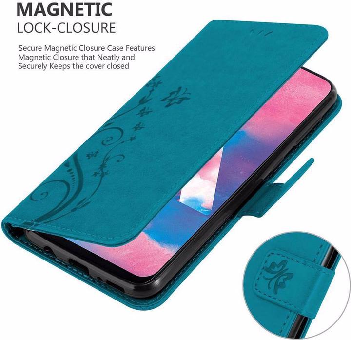 Actual product image Cadorabo Flower Book Cover (Samsung Galaxy M30)