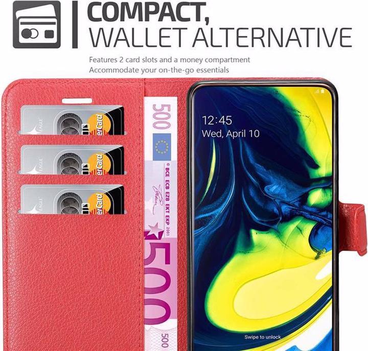 Actual product image Cadorabo Book with stand function cover (Samsung Galaxy A80)