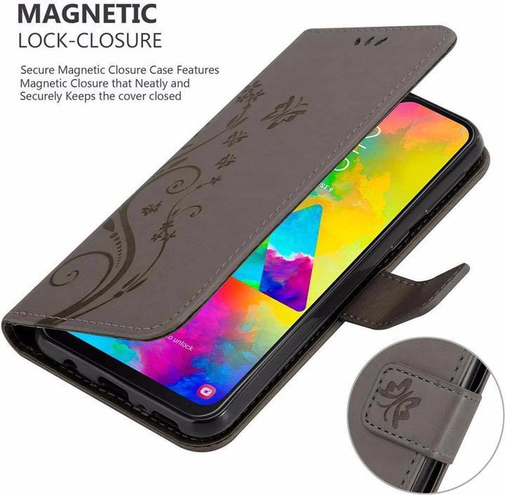 Produktbild Cadorabo Flower Book Cover (Samsung Galaxy M20)