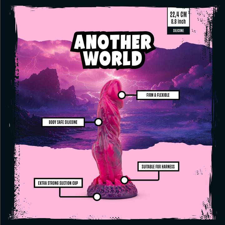 Actual product image Mythical Mates Another World Dildo Pink & Purple