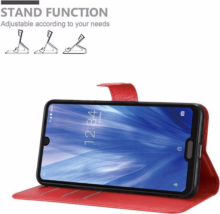 Actual product image Cadorabo Book with stand function cover (Sharp Aquos R3)