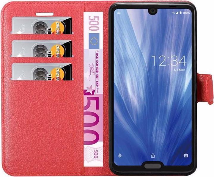 Actual product image Cadorabo Book with stand function cover (Sharp Aquos R3)