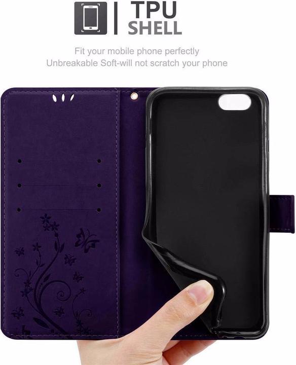 Productafbeelding Cadorabo Bloemen Boekomslag (Apple iPhone 6)