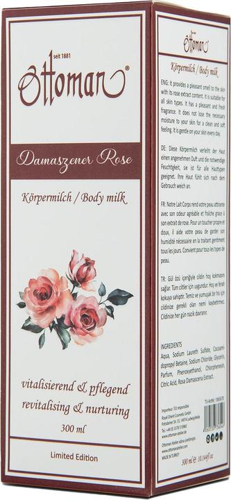 Immagine prodotto Ottoman Latte per il corpo alla rosa, 300 ml, trattamento corpo ricco (Latte corpo, 300 ml)