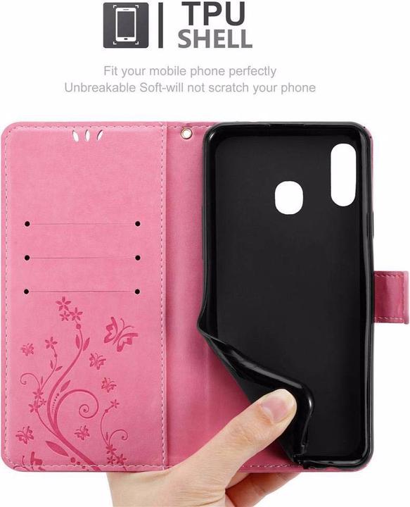Productafbeelding Cadorabo Bloemen Boekomslag (Samsung Galaxy A20, TCL A30, Samsung Galaxy M10)