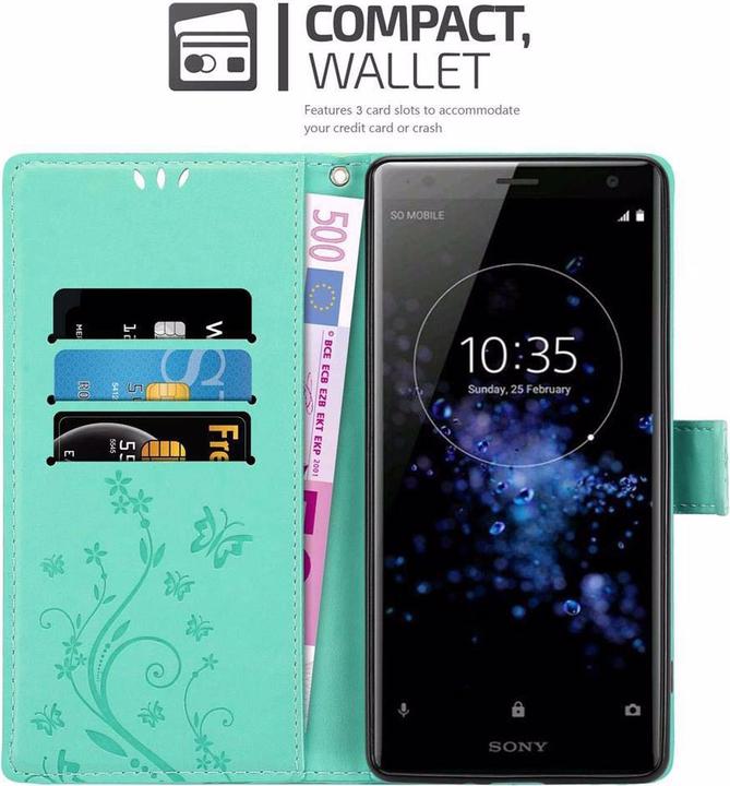Produktbild Cadorabo Flower Book Cover (Sony Xperia XZ2)