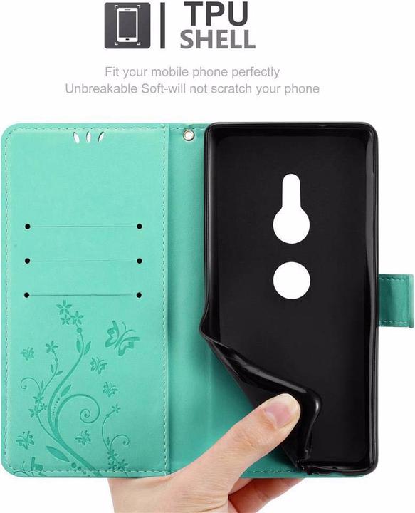 Produktbild Cadorabo Flower Book Cover (Sony Xperia XZ2)