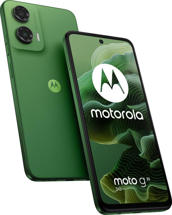 Actual product image Motorola Moto G35 (256 GB, Leaf Green, 6.72", SIM + eSIM, 50 Mpx, 5G)