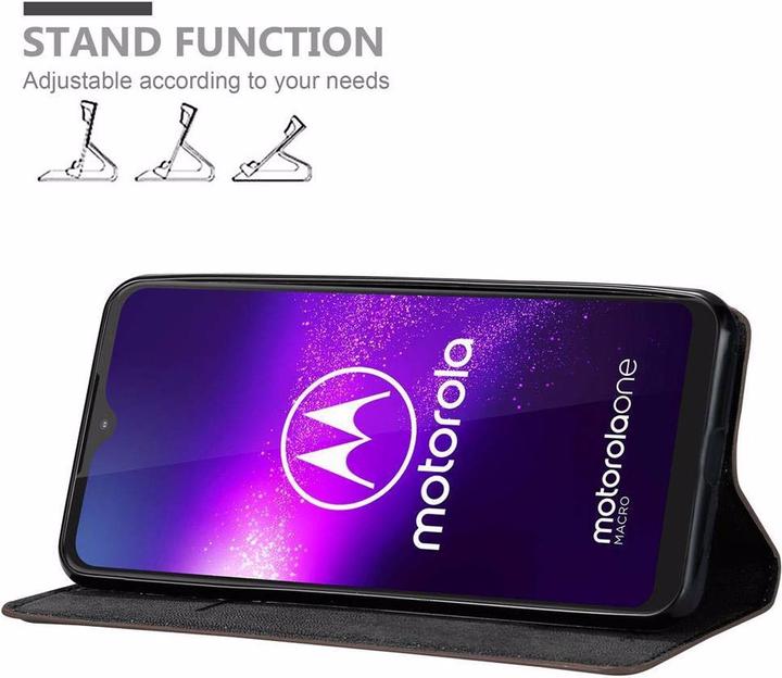 Actual product image Cadorabo Book Invisible Magnet Cover (Motorola Moto G8 Plus)