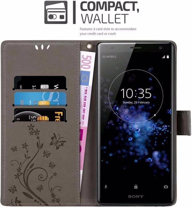 Actual product image Cadorabo Flower Book Cover (Sony Xperia XZ2)