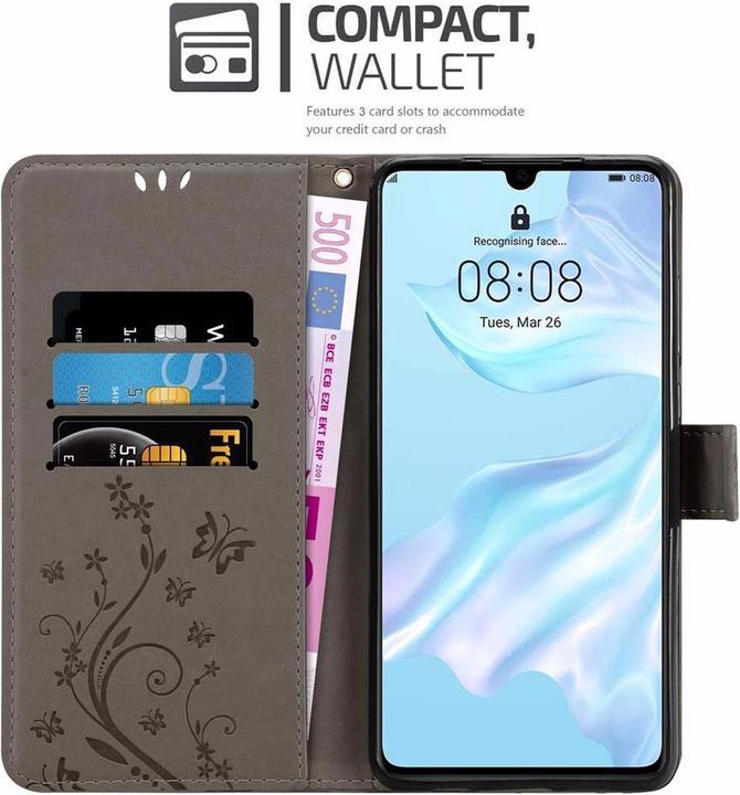 Productafbeelding Cadorabo Bloemen Boekomslag (Huawei P30)