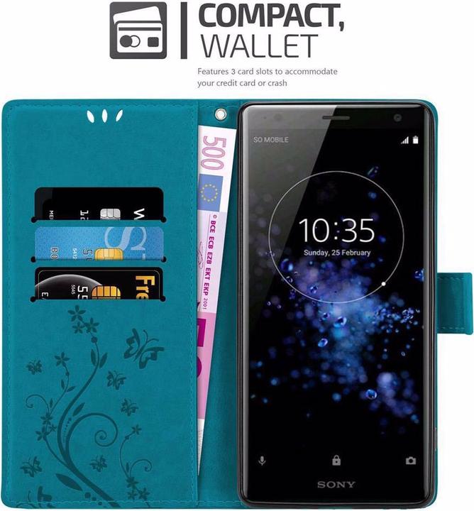 Productafbeelding Cadorabo Bloemen Boekomslag (Sony Xperia XZ2)