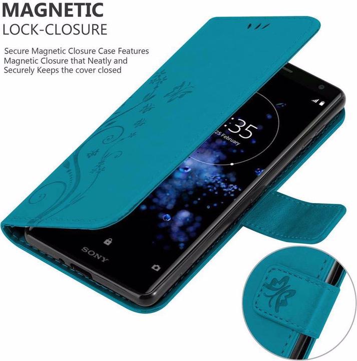 Productafbeelding Cadorabo Bloemen Boekomslag (Sony Xperia XZ2)
