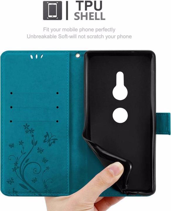 Productafbeelding Cadorabo Bloemen Boekomslag (Sony Xperia XZ2)
