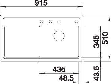 Image du produit Blanco Zenar 5 S (Accessoires pour éviers, 91.50 cm, 51 cm)