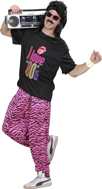 Produktbild Widmann 80er Jahre - Pinke Zebra Hose (M, L)