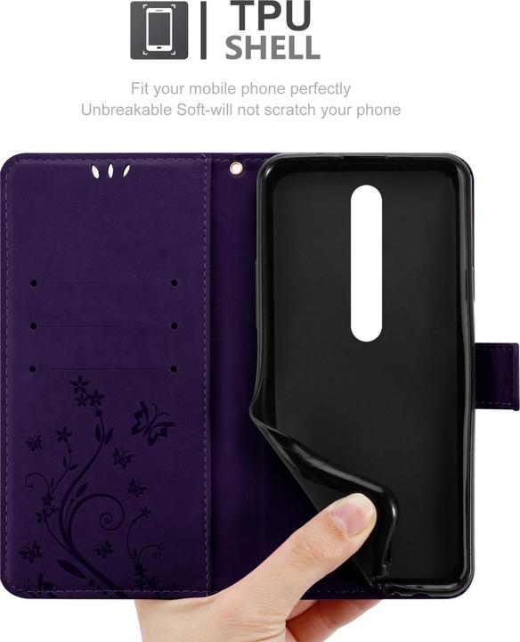 Actual product image Cadorabo Flower Book Case for Nokia 6.1 (Nokia 6.1)