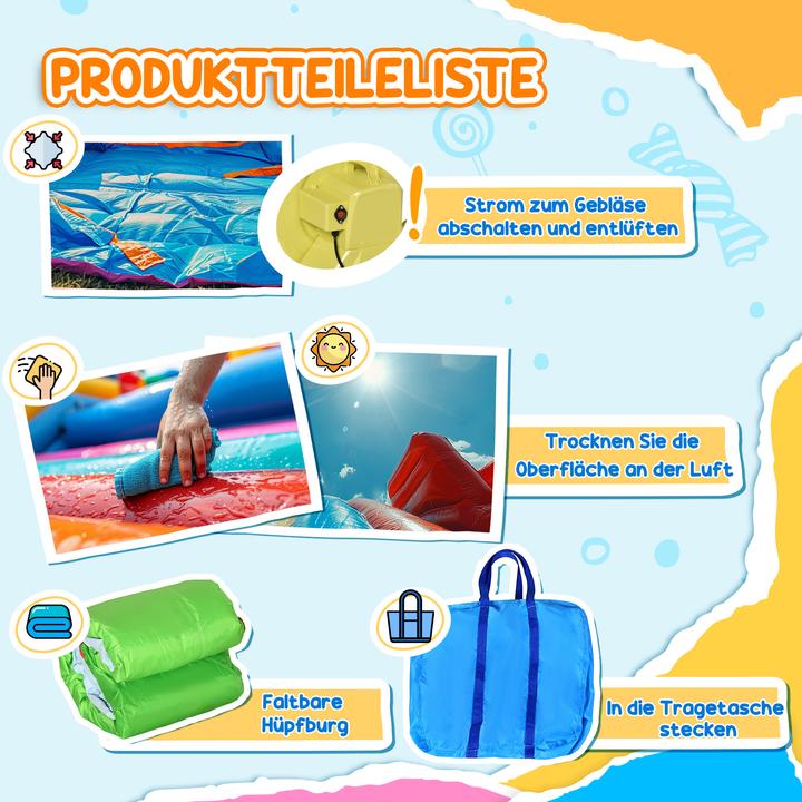 Actual product image Swisshandel24 Inflatable bouncy castle, play castle, jumping area with slide, water park for children aged 3 to 8
